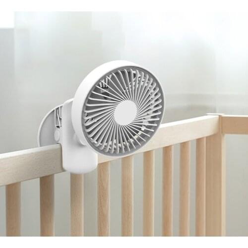 4000mAh 8-Inch Clip on Fan 3Speeds Fast Air Circulating USB Fan, Sturdy Clamp Portable With LED Warm Lamp 360° Rotation
