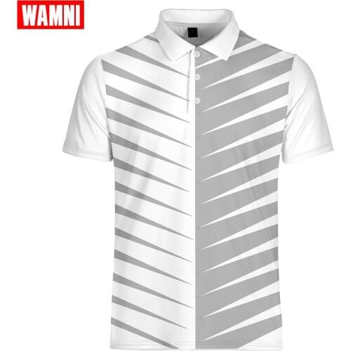 WAMNI Brand 3D Shirt Sport Quick Drying Tennis Shirt Loose Harajuku Stripe Casual Bodybuilding Male Breathable White Shirt
