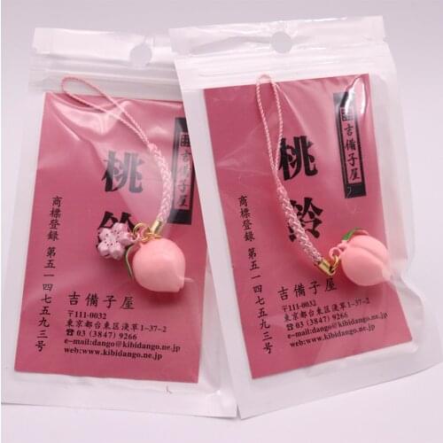 Japanese Qiancao Temple Peach Bell Pray Omamori Smart Phone Strap Beg Love Health Safe Study Car Key Bag Decor Guard Keychains