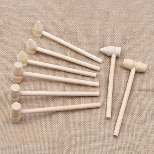 1 PCs Wooden Hammer Mallet Crab Lobster Seafood Crackers, Leather Craft, Jewelry Making Crafts, 140 X 43 X 19mm Tool Box