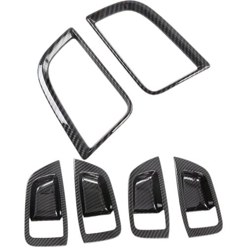 2 Pcs Car Air Conditioning Vent Outlet Cover Trim Car Styling & 4 Pcs Car Door Handle Bowl Protector Cover Trim Moldings