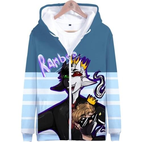 2021 Dream Ranboo Merch Casual Zip up Men Hoodie Hip Hop 3D Print Women Hoody Harajuku Streetwear Sweatshirt Oversized Clothes