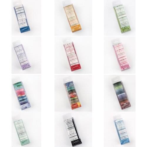 20PK Multi Color Washi Tape Set Scrapbooking Decorative Adhesive Tapes Paper Japanese Stationery Sticker DIY Diary Gift Tape