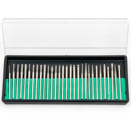 30pcs/box Diamond Nail Drill Bit Set Milling Cutters For Manicure Pedicure Skin Gel Remove Cutter Burr Tools Accessories TTH01-2