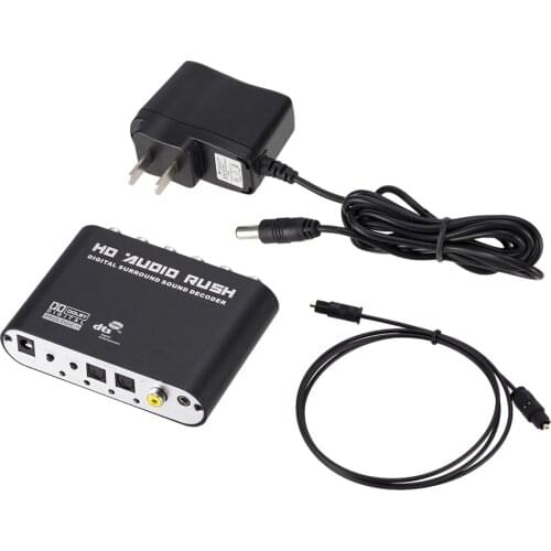 5.1 CH Audio Decoder SPDIF Coaxial to RCA DTS AC3 Optical digital Amplifier Analog Converte amplifier HD Audio Rush