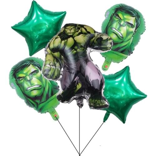 5pcs Disney 3D Marvel Spiderman Hulk Foil Balloon Happy Birthday Party Decoration Children Toy Baby Shower Air Globos Kids Gift