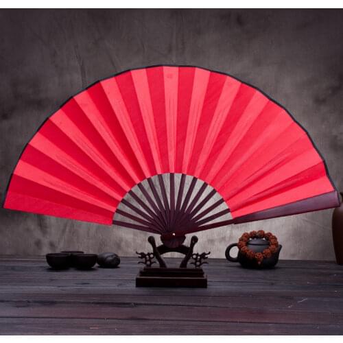 8 Inch /10 Inch Blank Cotton-like hand Fan Diy Painting folding Fan 5 Color vintage chinese Fan bambu wedding favors and gifts