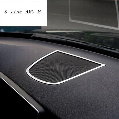 Car styling Auto Audio Speaker decoration cover trim Interior horn circle strip Dashboard stereo ring for BMW X5 E70 F15 X6 F16