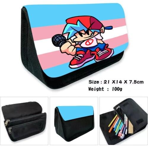 Friday Night Funkin Student Pencil Case Pouch Bag Pop Cartoon Funny Boys Kids Girls School Supplies Anime FNF Zipper Pencilcase