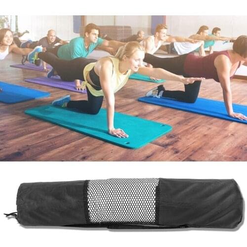 Black Yoga Backpack Yoga Mat Bag Waterproof Backpack Yoga Mat Carrying Bag Basket Mesh Adjustable Belt