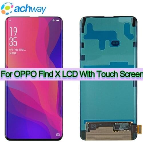 Black 6.42" LCD Display OPPO Find X Screen With Touch Screen Digitizer Assembly Original FindX Replacement Parts OPPO Find X LCD