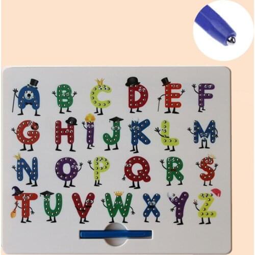 Colorful Alphabet Letter Beads Painting Board Magnetic Pen Kids Educational Toys engages sensory play develop hand coordinations