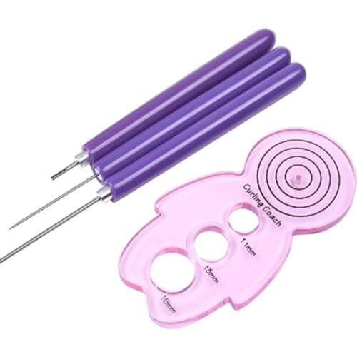 DIY Doll Shape Curling Coach Paper Quilling Tool Creations Art Craft Guide Help Tools Kit Holiday Greeting Card Making Tool