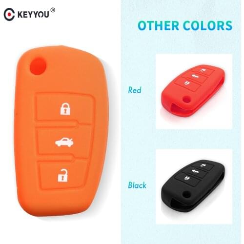 KEYYOU 3 Button Car-stying Silicone Car Remote Key Fob Shell Cover Case For Audi A1 S1 A3 S3 A4 A6 RS6 TT Q3 Q7