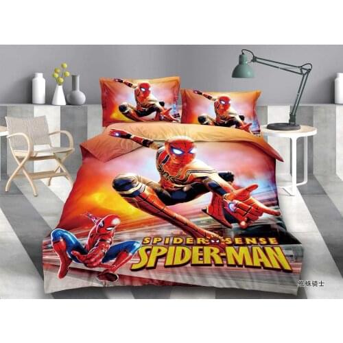 Disney Spiderman 3D Bedding Set Children Kids Baby Boys Duvet Cover Set Bedroom Bed Sheet The Avengers Home Textiles Decor Twin