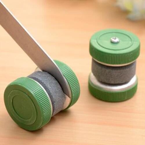 1Pc Mini Knife Sharpener Round Grinding Wheels Sharpening Stone Household Whetstone Kitchen Accessories Tool Random Color