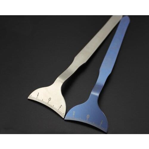 Lying silkworm ruler, beating silkworm injection and filling tool, stainless steel titanium alloy straight arc type silkworm boa