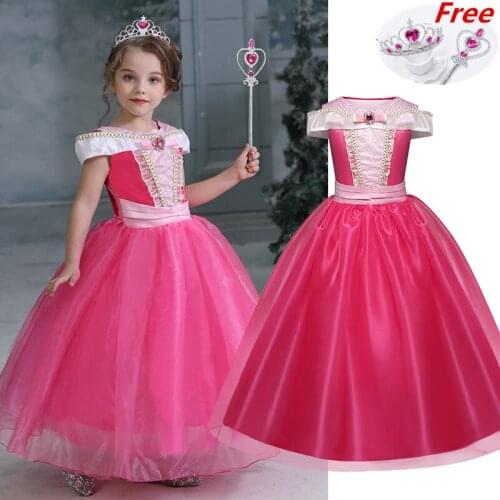 Princess Dress for Girls Kids Halloween Cospaly Vestidos Fancy Children Clothing Birthday Party Dresses Snow White Girls Costume