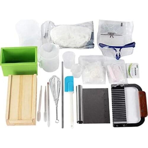 Full DIY Soap Making Supplies kit,Small Silicone Soap Molds ,Wood Soap Beveler Planer,2 Pcs Soap Cutter ,Soap Base