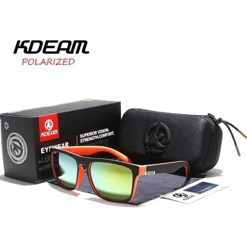 Polarized Sunglasses Men 2019 KDEAM Top Luxury Driving Sunglasses Square Frame Sun Glasses Male Mirror UV400 Eyewear TH-KD156