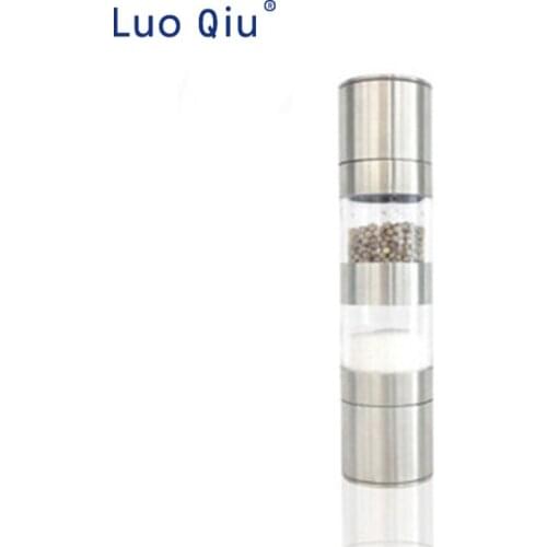 Stainless steel manual two-in-one pepper mill two-in-one pepper grinder Multi-purpose pepper mill