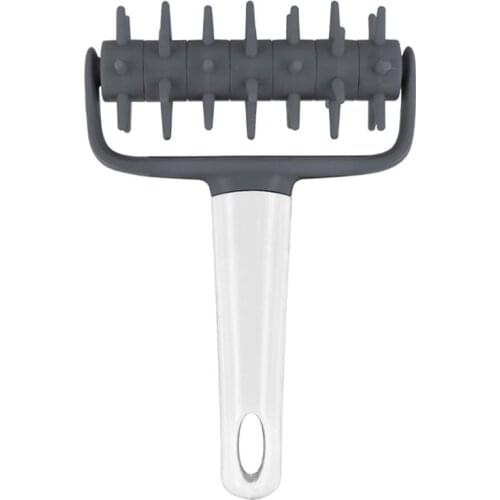 1pc Pizza Needle Roller Non-Stick Pastry Docker Dough Docker Roller Baking Docker With Spikes Grid Cutter Baking Tool