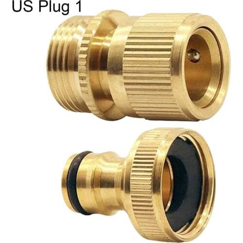 2Pcs Hose Connectors High Durability Rust-proof Copper Male Female Brass Hose Connector for Garden
