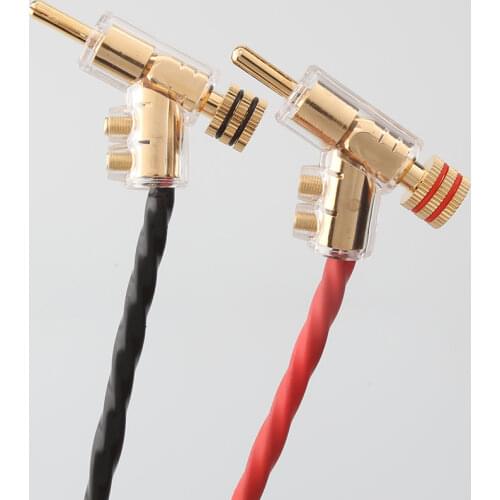 4PCS hi-end Lock Banana plug for audio speaker cable High Performance Banana Lock Plug HiFi Speaker Banana Connector