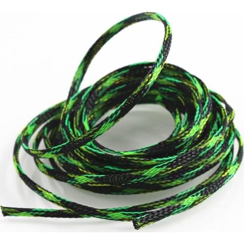 Insulation Braided Cable Sleeve 5M 10M 2mm Wire Protection Tube Tight PET Nylon Expandable Braided Cable Sleeving