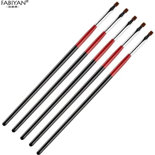 5PCS/Set Kit Brush Nail Art Pen Painting Drawing Design Pen Tool Gel UV Manicure Salon Professional Carving Builder Tips Acrylic
