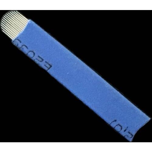 500 PCS U Shape 3D Embroidery Manual Eyebrow Tattoo Pen Blade 16 Pins Needles For 3D By Free Shipping