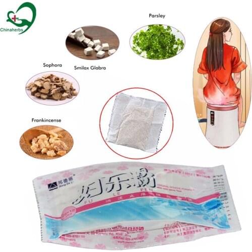 60pcs=5packs Medicinal Decoction For Douching Care Douche Tea Wash Yeast Infection Vaginal Itching Dryness Steam Cleaning Powder