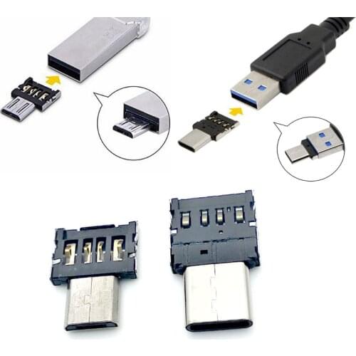 5pcs Android Adapter OTG Multi-function Converter USB Interface To Type-C Adapter Micro-transfer Interface For Data