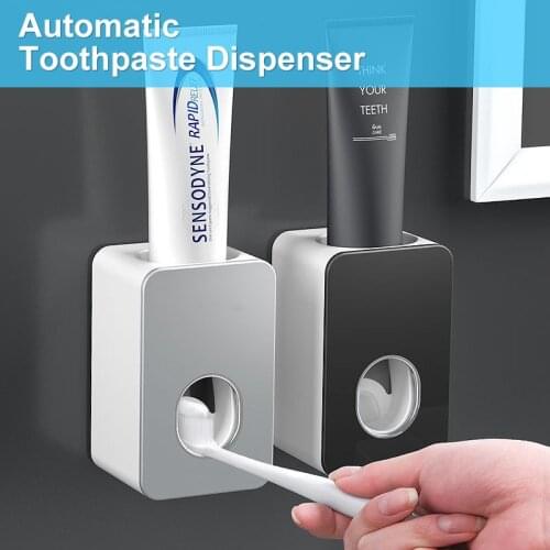 Automatic Toothpaste Dispenser Wall Mount Dust-Proof Hanging Free Squeezer for Convenience Home Bathroom Accessory