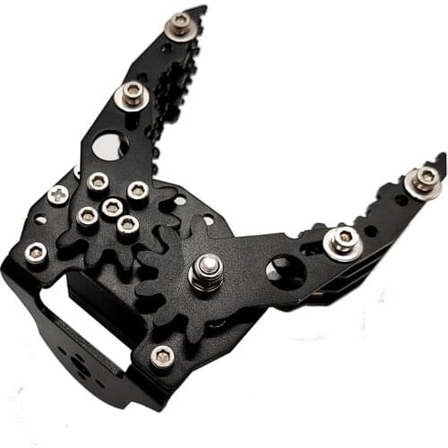 Large mouth robot claw aluminum material with large torque digital servo robot arm claw DIY gripper robot claw accessories