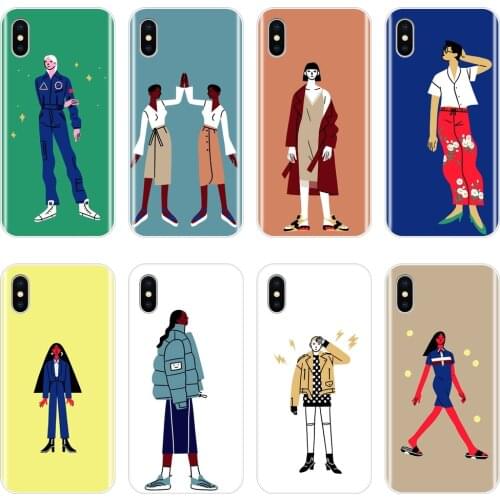 Phone Case For iPhone 6 S 6S 7 8 X XR XS Max Fashion Model Men Lady Soft Silicone Back Cover For Apple iPhone 6 S 6S 7 8 Plus