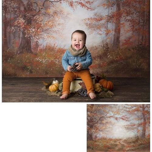 Photography BackDrop Autumn Harvest Background Watercolor Photo Studio Children Portrait Booth Background Birthday Back Drops