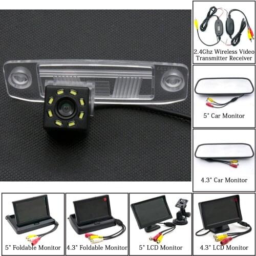 HD 8LED Car Reverse Camera For Hyundai Sonata Sorento Santa Fe Elantra KIA Opirus Forte Cerato Ceed 5" Parking Monitor Wirelesss
