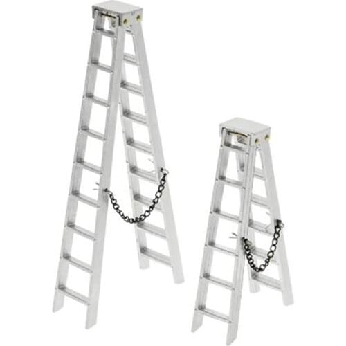 INJORA 100MM 150MM Aluminum Mini Ladder for 1:10 RC Rock Crawler Axial SCX10 90046 D90 D110 TAMIYA CC01 Traxxas TRX-4