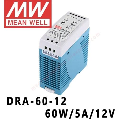 Mean Well DRA-60-12 DC 12V meanwell DIN Rail 60W Single Output Switching Power Supply
