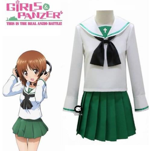 GIRLS und PANZER Nishizumi Miho Takebe Saori Isuzu Hana Akiyama Yukari Cosplay Costume Halloween Christmas Costume