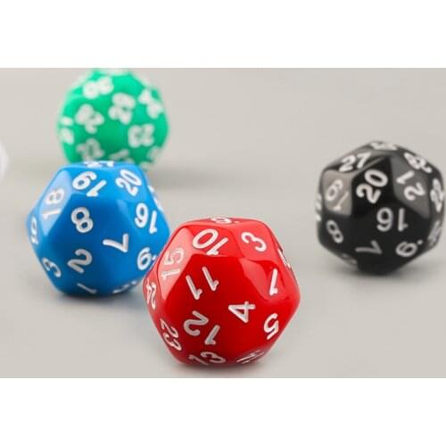 Colorful Digital Dice Polyhedral D30 Multi Sided Acrylic Dice Gift Poker Drinking Playing Game Dice Board Game Accessories