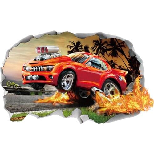 Creative 3D PVC car stickers for wall, car removal and installation. Home decoration, mural art, van, suitcase, laptop stickers