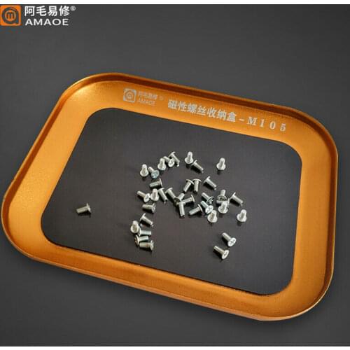 Magnetic Screw Storage Box Stainless Steel Small Parts Screw Electronic Component Plate Tray for Mobile Phone Repair Tool