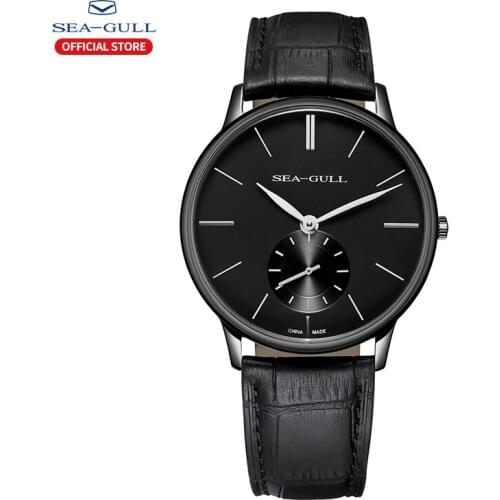 2020 seagull new mens mechanical watch thin and small three-hand manual mechanical watch belt sapphire mens watch 819.22.6020H