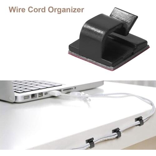 Cable Organizer Winder Management Cable Winder Adhesive Wire Cord Manager Data Organizer Holder Earphone Tie Fixer