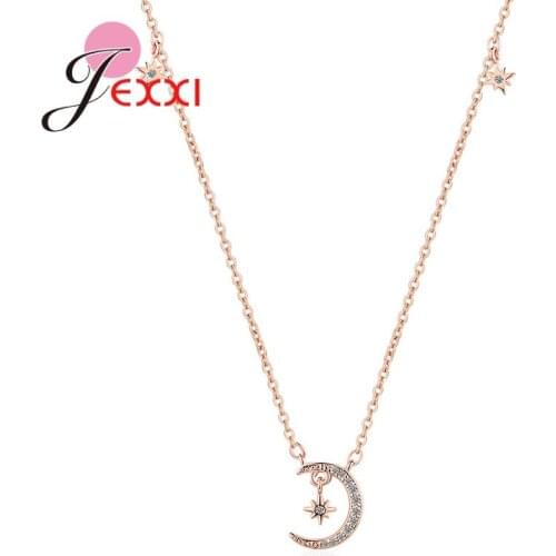 New Arrival Bohemian Moon Star Crystal Pendant Necklace Vintage Multi-layer Ladies Sun Necklace Fashion Jewelry Big Sale