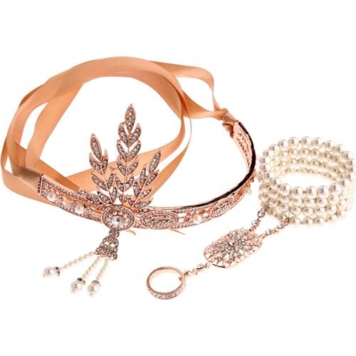 Cosplay Costumes 1920s Flapper Headpiece Roaring 20s Feather Headband Gatsby Accessory