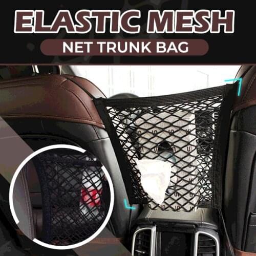 Strong Elastic Car Mesh Net Bag Between Car Organizer Seat Back Storage Bag Luggage Holder Pocket for Car Styling