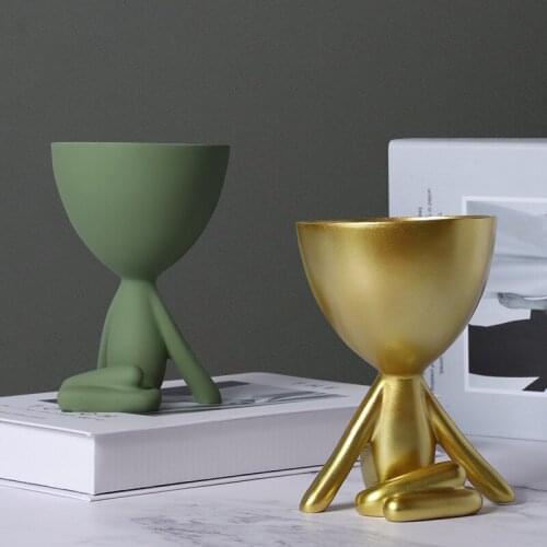 Light Luxury Nordic Style Artistic Modeling Resin Vase Crafts Home Living Room Hotel Wedding Decoration Creative Ornaments